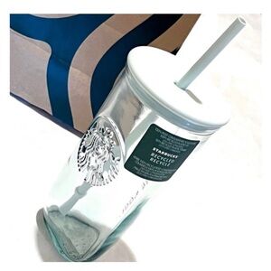 NEW Starbucks 2023 Recycled Mint Glass Cup 16oz TikTok Viral